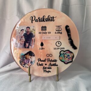 Customizable Baby Keepsake Resin Art Frame