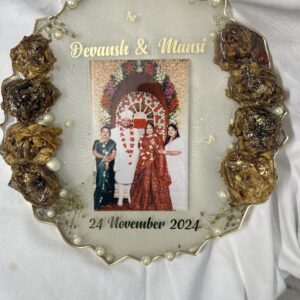 Varmala Flowers Preserved in Frame – Wedding Memory Preservation