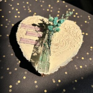 Heart Fridge Magnet with Real Dried Flowers