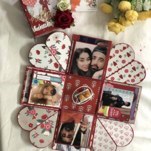 Custom Love Theme Explosion Boxes – Handcrafted Paper Keepsakes