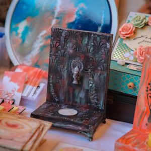 Ganesha T-Light Holder – Handcrafted Mixed Media Art